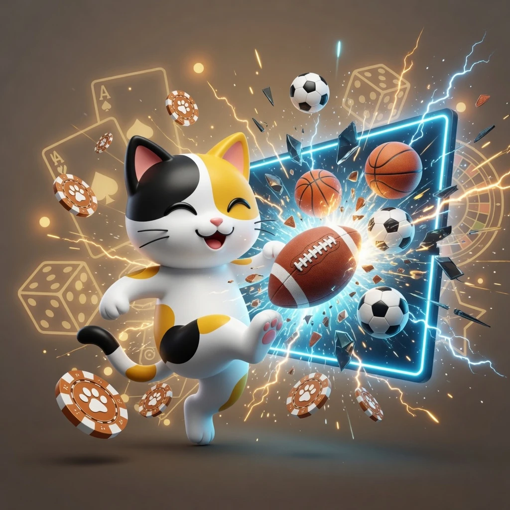 LuckyCalico platform interface showcasing slot games and live casino on desktop and mobile devices
